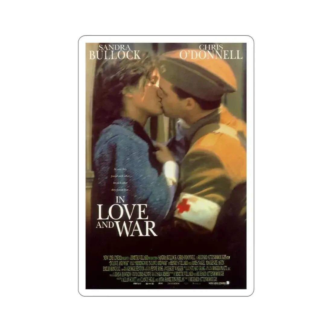 In Love And War 1996 Movie Poster STICKER Vinyl Die-Cut Decal 6 Inch - The Sticker Space