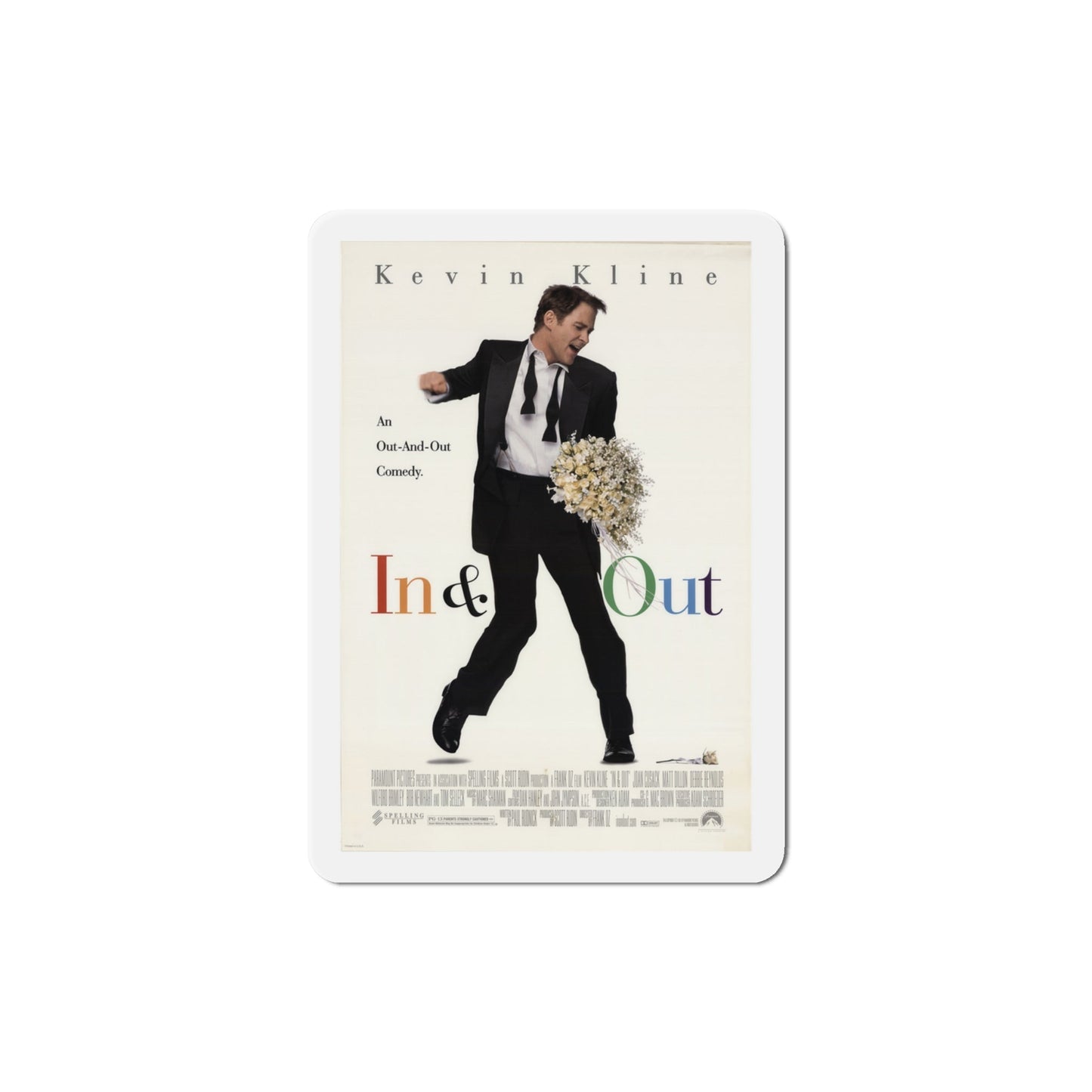 In & Out 1997 Movie Poster Die-Cut Magnet-4" x 4"-The Sticker Space