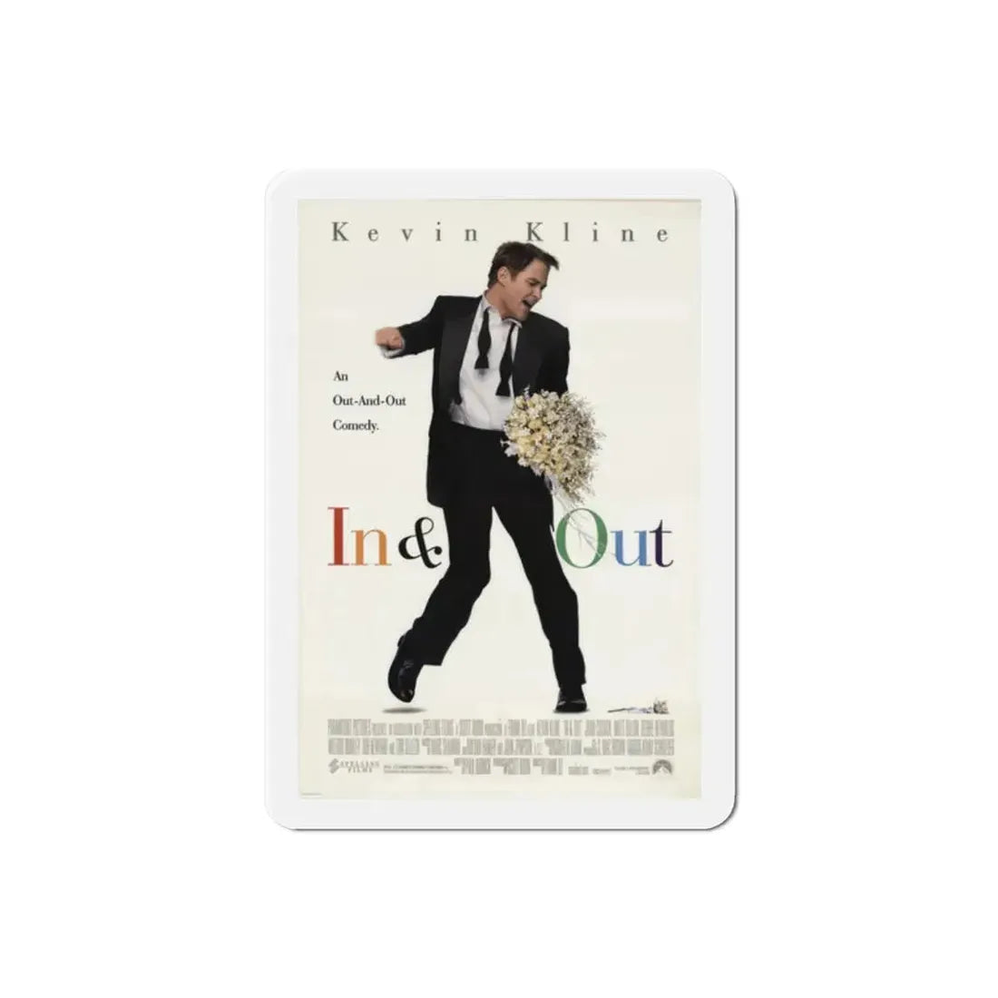 In & Out 1997 Movie Poster Refrigerator Magnet 2 Inch - The Sticker Space