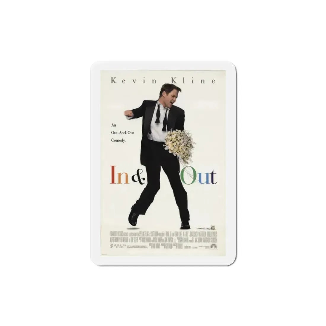 In & Out 1997 Movie Poster Refrigerator Magnet 3 Inch - The Sticker Space