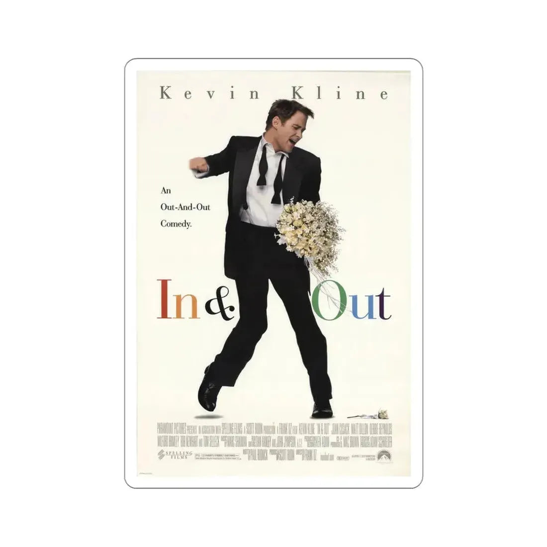 In & Out 1997 Movie Poster STICKER Vinyl Die-Cut Decal 4 Inch - The Sticker Space