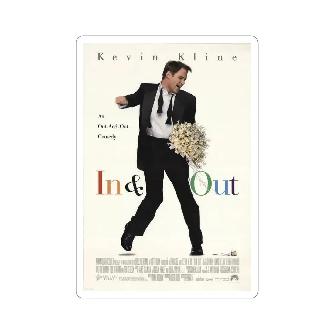 In & Out 1997 Movie Poster STICKER Vinyl Die-Cut Decal 6 Inch - The Sticker Space