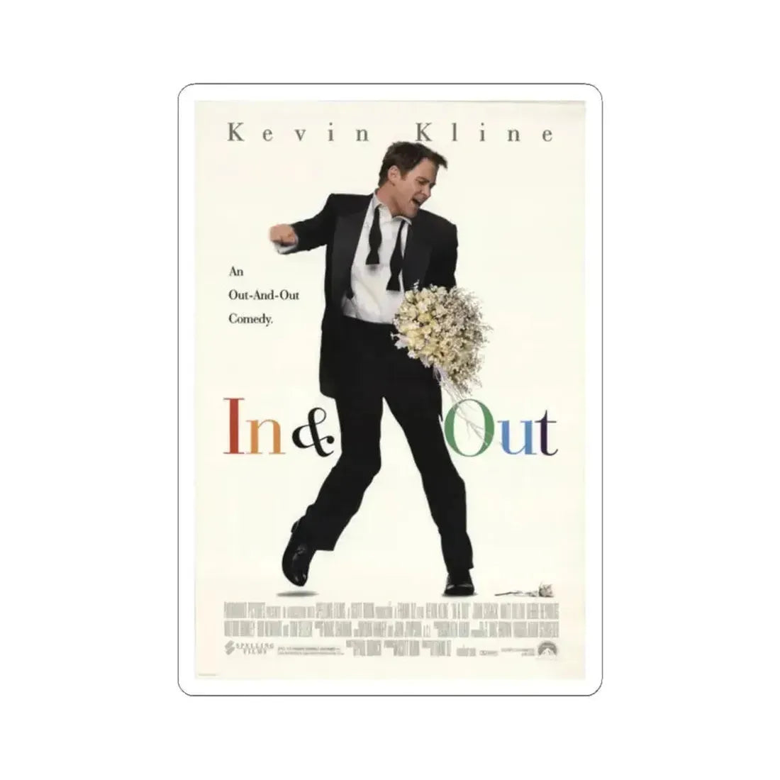 In & Out 1997 Movie Poster - STICKER Vinyl Kiss-Cut Decal 2 Inch White - The Sticker Space