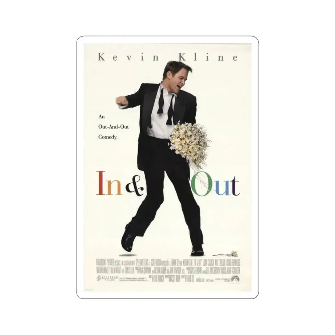 In & Out 1997 Movie Poster - STICKER Vinyl Kiss-Cut Decal 6 Inch White - The Sticker Space