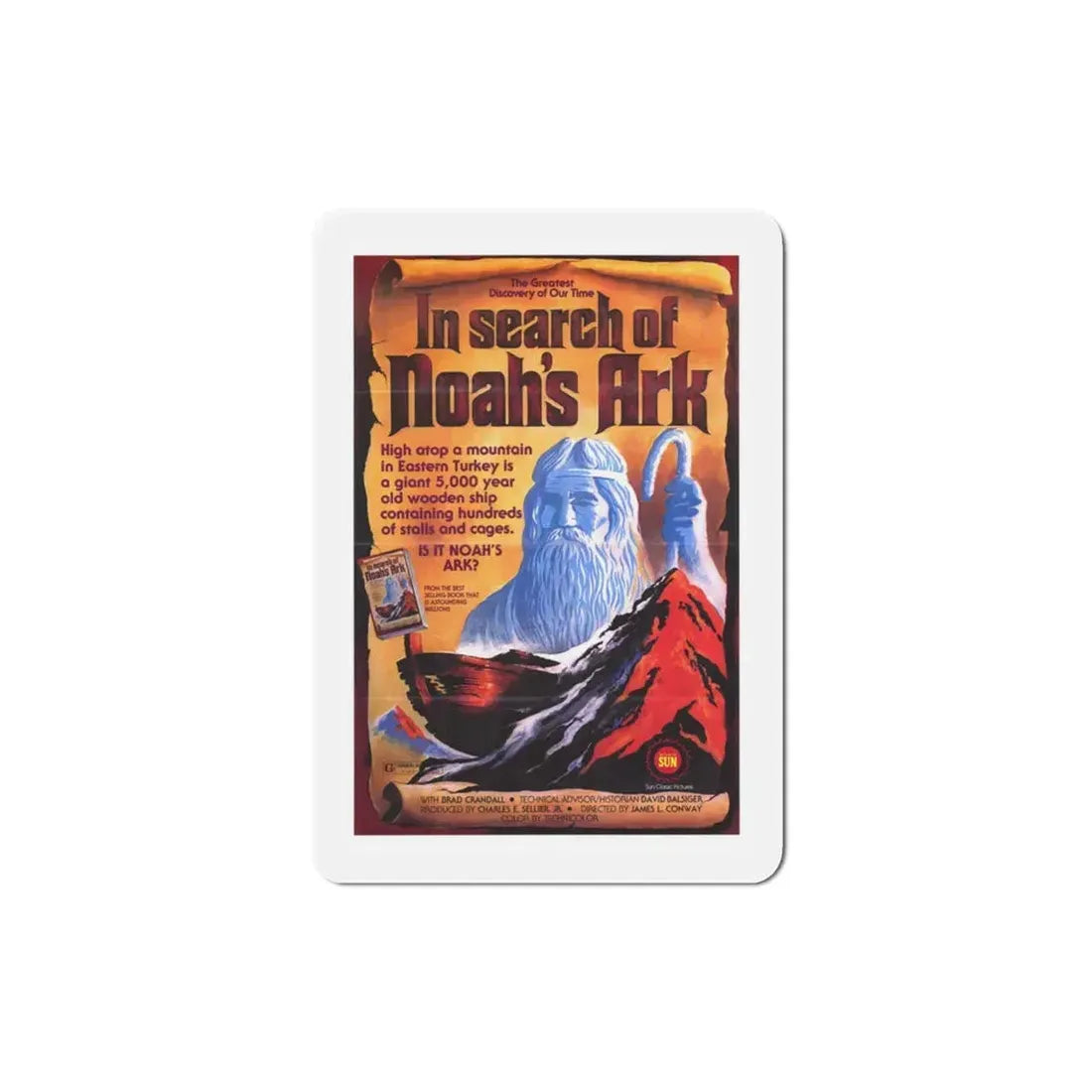 In Search of Noah's Ark 1976 Movie Poster Refrigerator Magnet 3 Inch - The Sticker Space