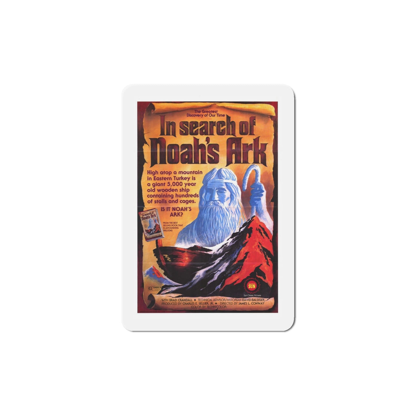 In Search of Noah's Ark 1976 Movie Poster Die-Cut Magnet-5" x 5"-The Sticker Space