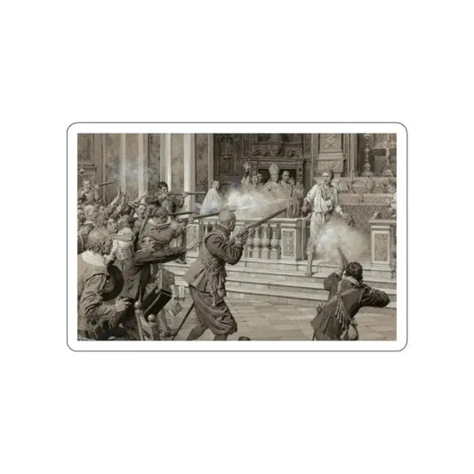 In the Cathedral (Magazine Illustration) STICKER Vinyl Die-Cut Decal White Die-Cut 2 Inch - The Sticker Space