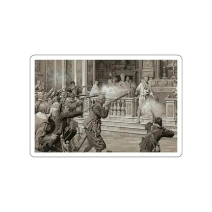 In the Cathedral (Magazine Illustration) STICKER Vinyl Die-Cut Decal White Die-Cut 5 Inch - The Sticker Space