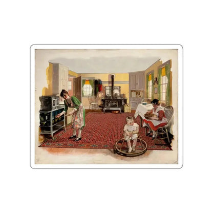 In the Kitchen (Attributed) (Magazine Illustration) STICKER Vinyl Die-Cut Decal - The Sticker Space