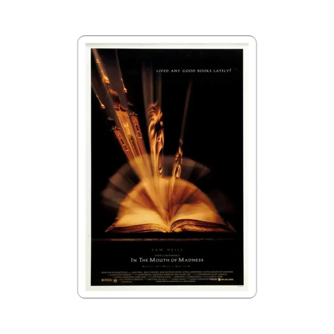 In The Mouth Of Madness 1995 Movie Poster STICKER Vinyl Die-Cut Decal - The Sticker Space