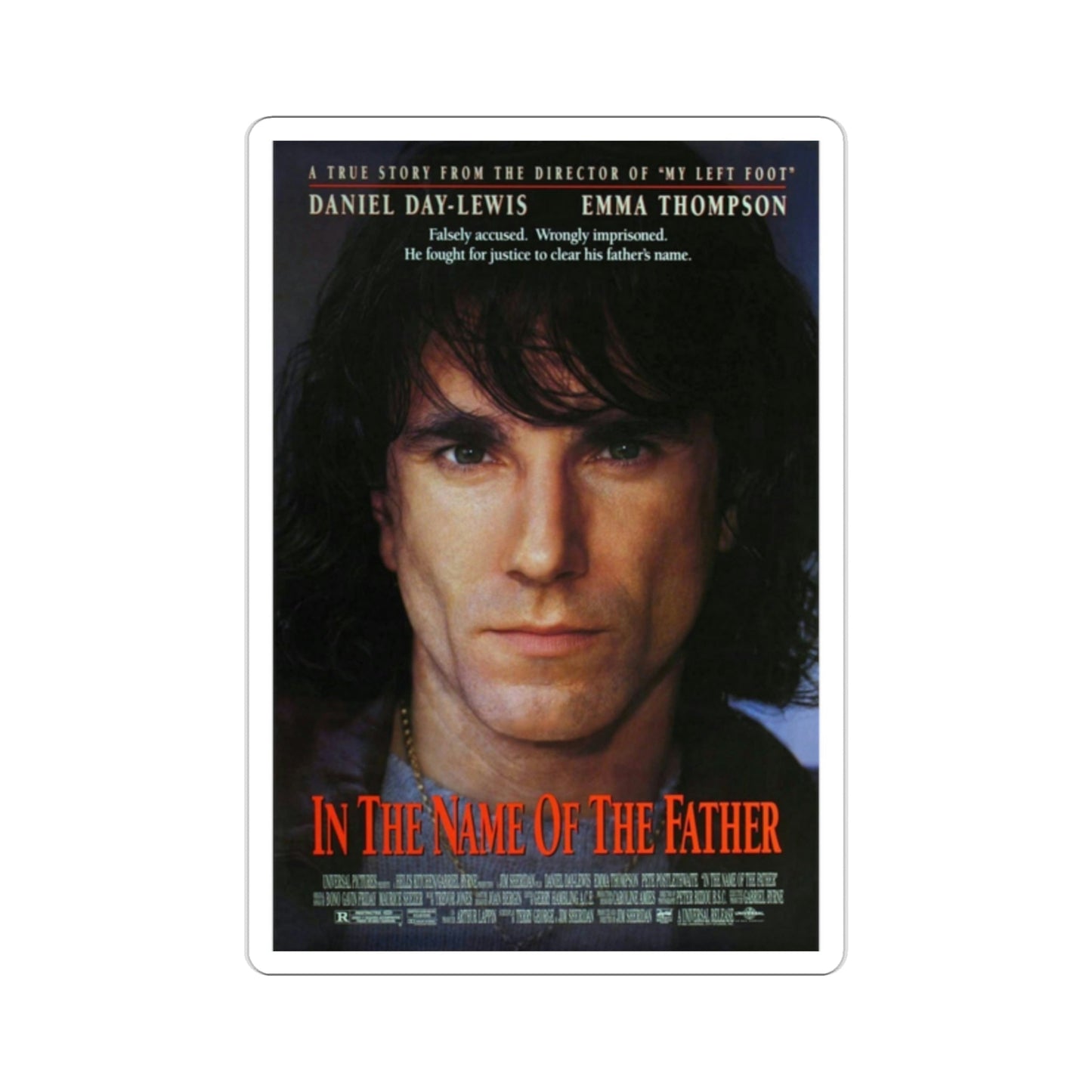 In the Name of the Father 1993 Movie Poster STICKER Vinyl Die-Cut Decal-2 Inch-The Sticker Space