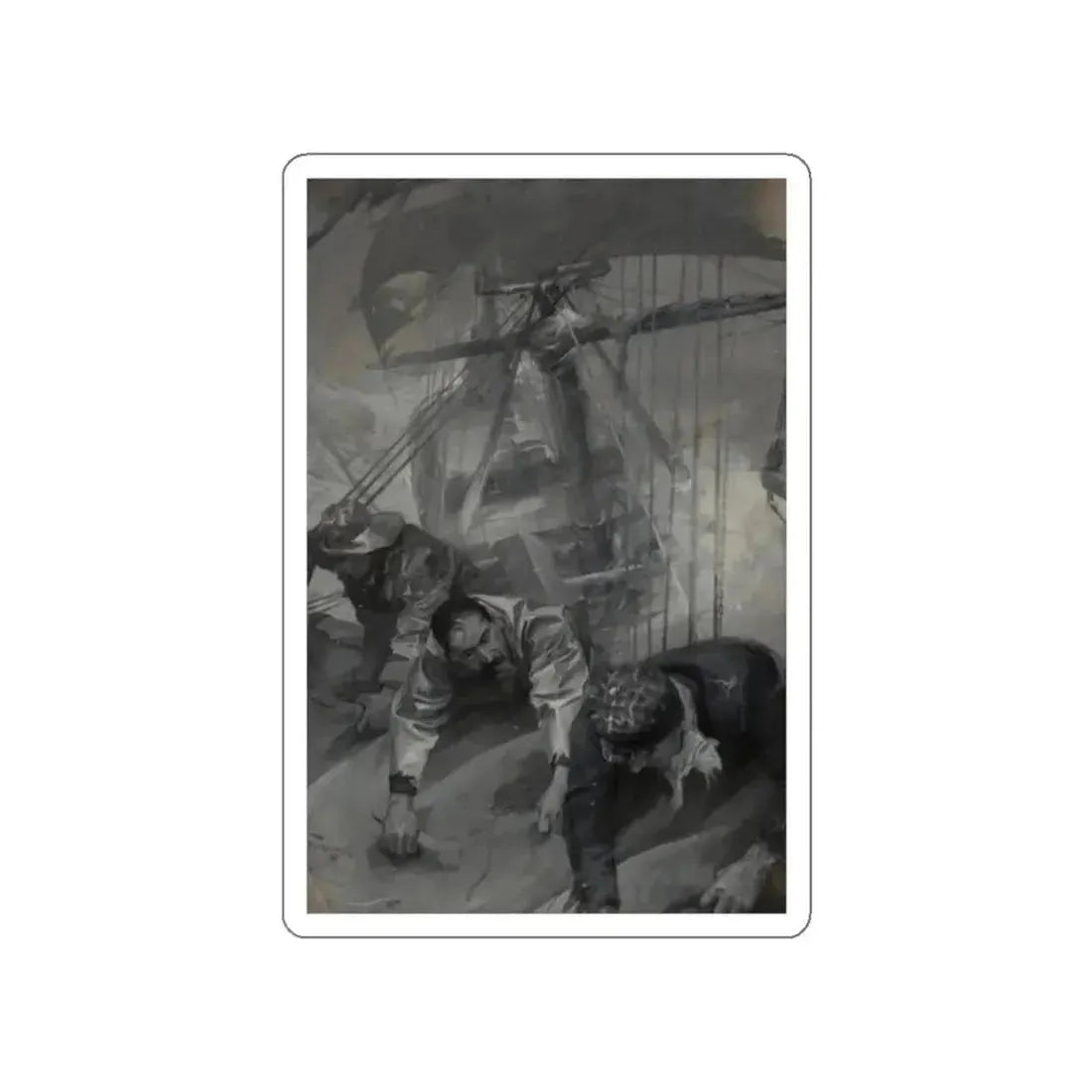 In the Roaring Forties, Collier's Weekly interior illustration, February 24, 1900 (Magazine Illustration) STICKER Vinyl Die-Cut Decal - The Sticker Space