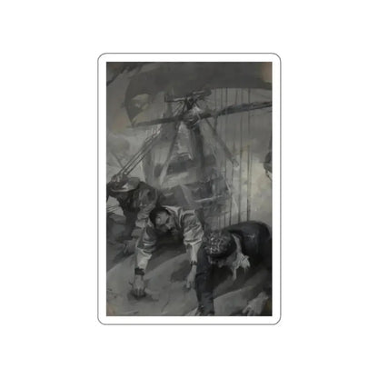 In the Roaring Forties, Collier's Weekly interior illustration, February 24, 1900 (Magazine Illustration) STICKER Vinyl Die-Cut Decal - The Sticker Space