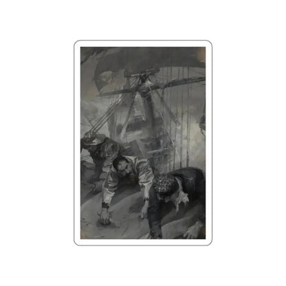 In the Roaring Forties, Collier's Weekly interior illustration, February 24, 1900 (Magazine Illustration) STICKER Vinyl Die-Cut Decal White Die-Cut 3 Inch - The Sticker Space