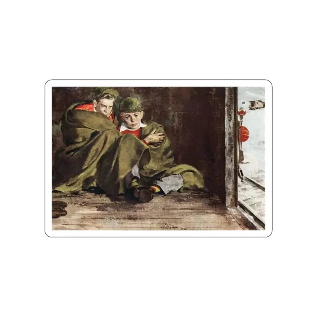 In the Spring, Collier's magazin, March 15, 1952 (Magazine Illustration) STICKER Vinyl Die-Cut Decal White Die-Cut 6 Inch - The Sticker Space