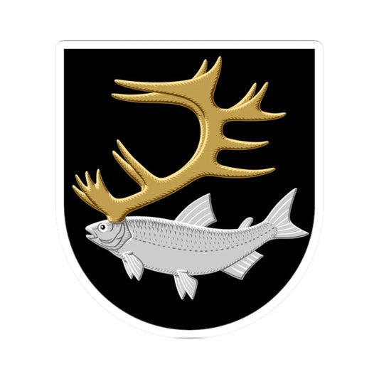 Inari.vaakuna (Finland) (Coat of Arms) STICKER Vinyl Kiss-Cut Decal 2 Inch White - The Sticker Space