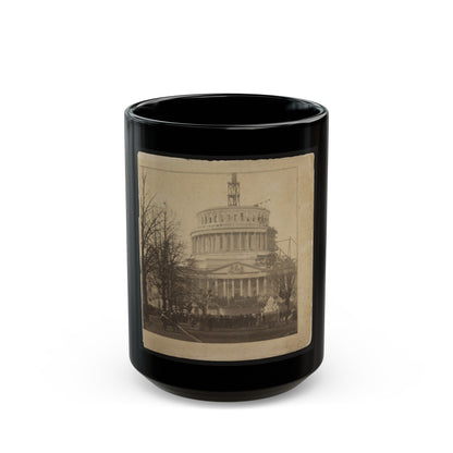 Inauguration Of Abraham Lincoln At The U.S. Capitol, 1861 (U.S. Civil War) Black Coffee Mug-15oz-The Sticker Space