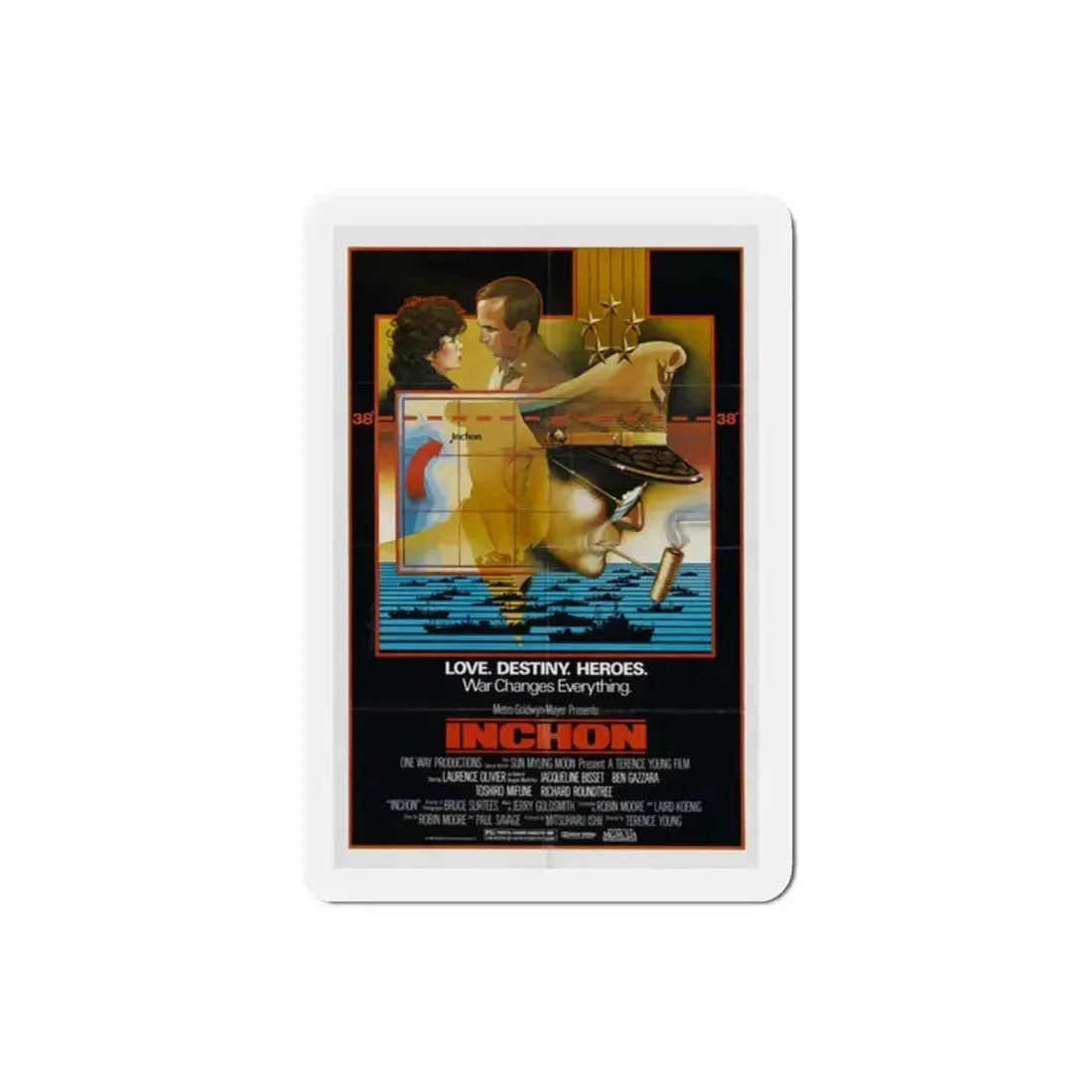 Inchon 1982 Movie Poster Refrigerator Magnet 2 Inch - The Sticker Space
