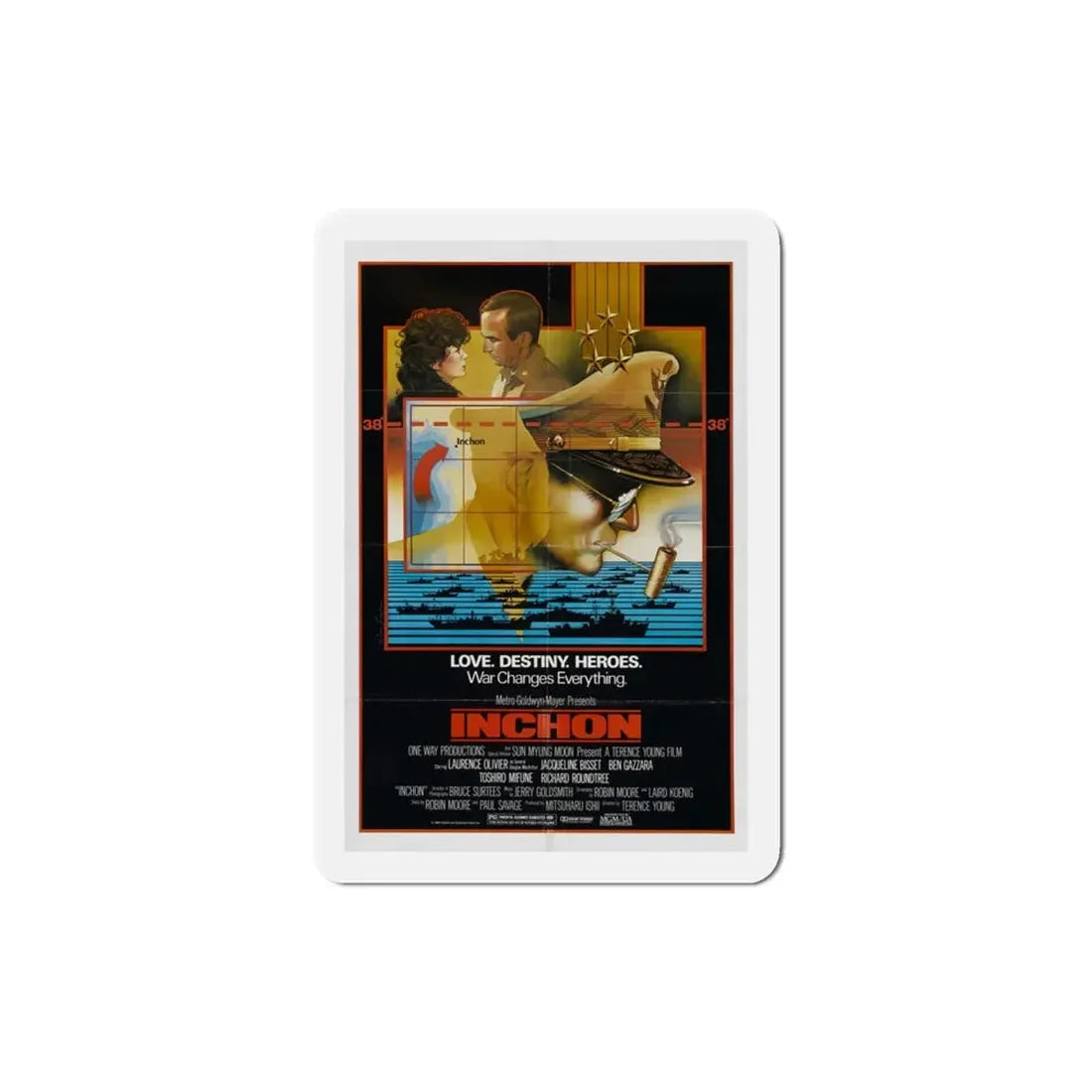 Inchon 1982 Movie Poster Refrigerator Magnet - The Sticker Space