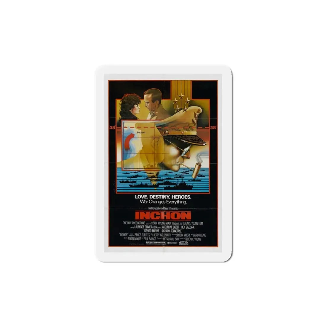 Inchon 1982 Movie Poster Refrigerator Magnet - The Sticker Space