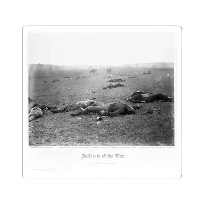 Incidents of the War. A Harvest of Death, Gettysburg, July, 1863 (U.S. Civil War) STICKER Vinyl Kiss-Cut Decal 3 Inch White - The Sticker Space