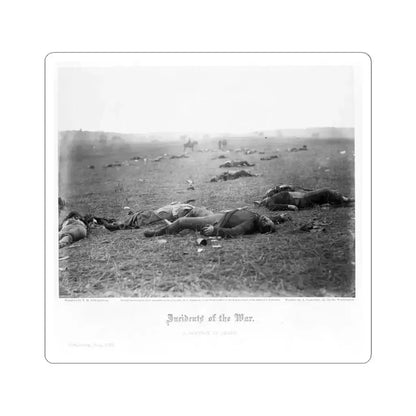 Incidents of the War. A Harvest of Death, Gettysburg, July, 1863 (U.S. Civil War) STICKER Vinyl Kiss-Cut Decal 6 Inch White - The Sticker Space