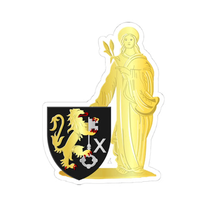 Incourt wapen (Belgium) (Coat of Arms) STICKER Vinyl Kiss-Cut Decal 4 Inch White - The Sticker Space