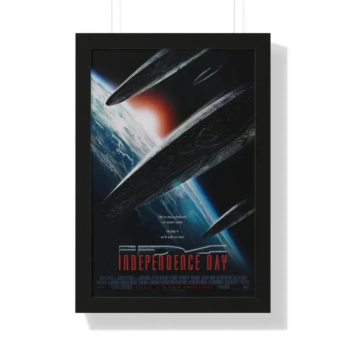 INDEPENDENCE DAY 1996 - Framed Movie Poster 16″ x 24″ Black - The Sticker Space