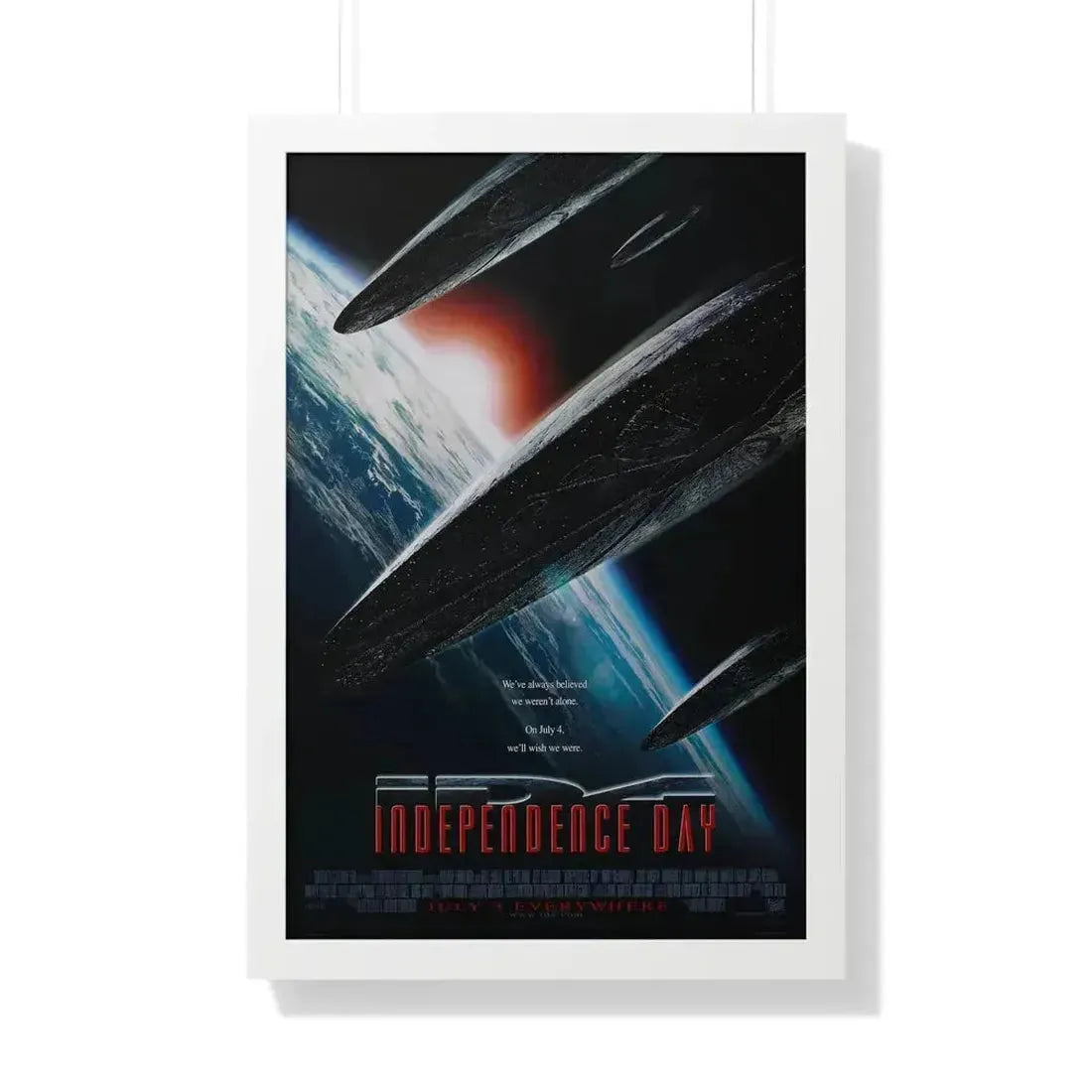 INDEPENDENCE DAY 1996 - Framed Movie Poster 20" x 30" White - The Sticker Space