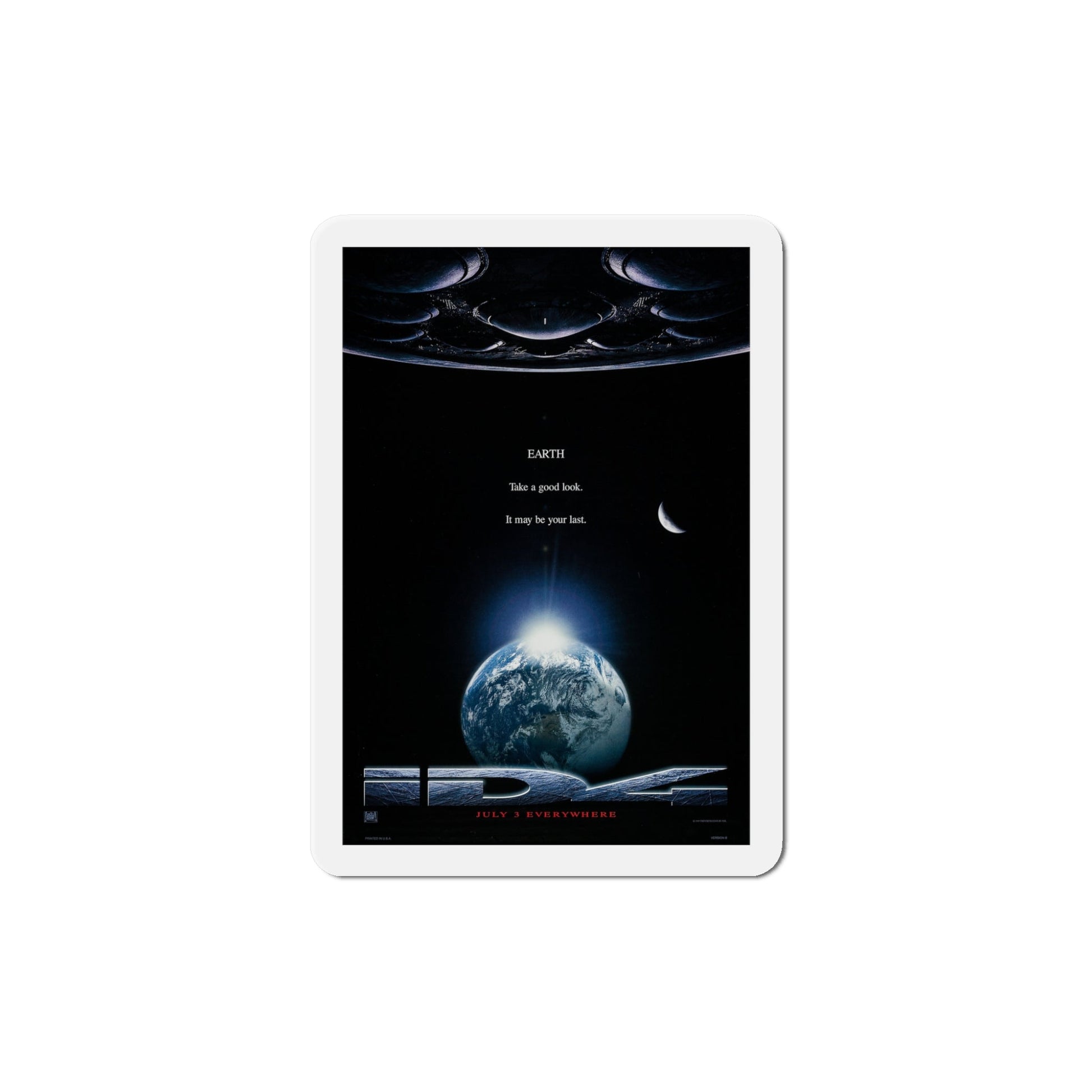 Independence Day 1996 Movie Poster Die-Cut Magnet-5" x 5"-The Sticker Space