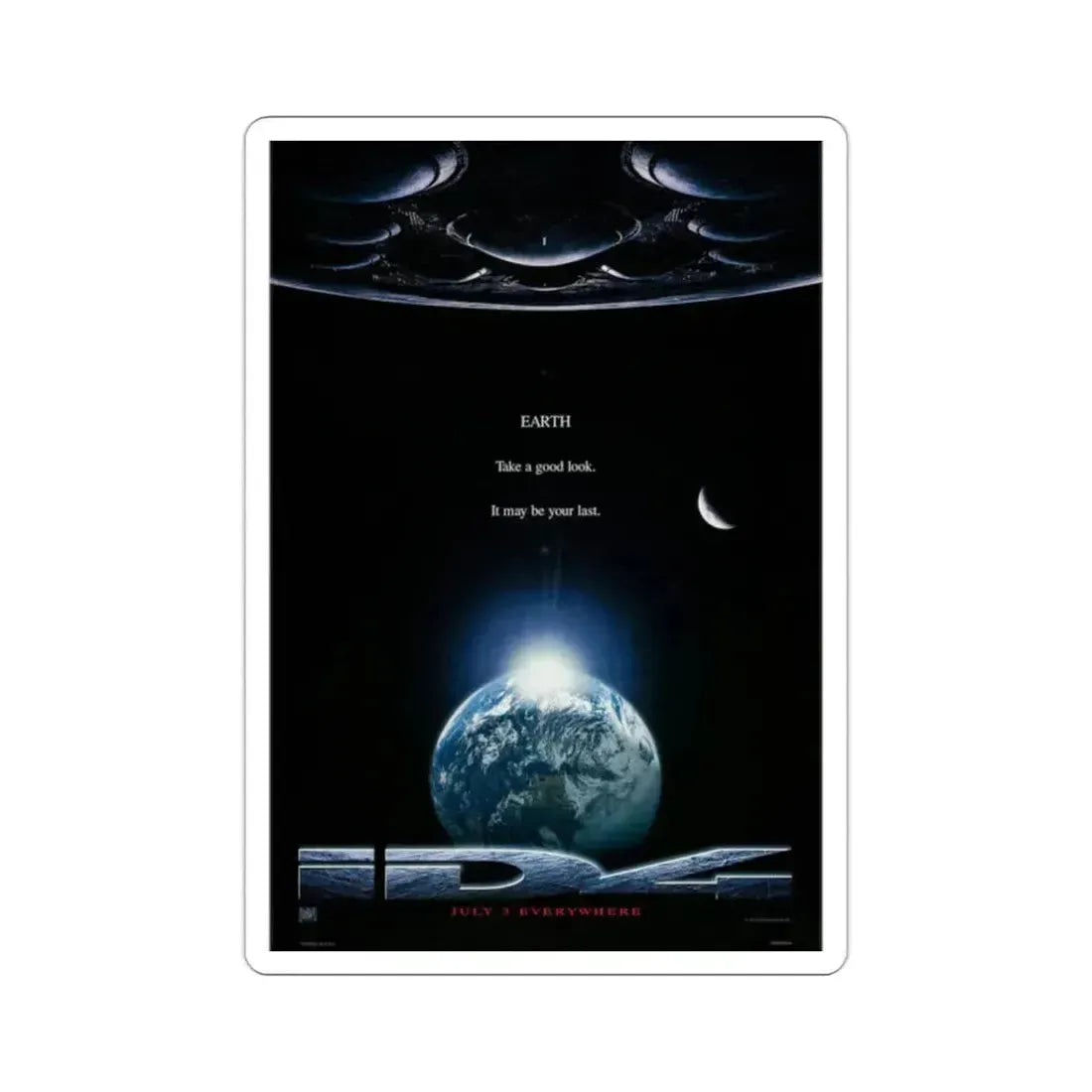 Independence Day 1996 Movie Poster STICKER Vinyl Die-Cut Decal 2 Inch - The Sticker Space