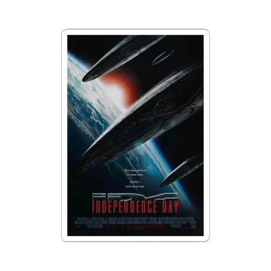 INDEPENDENCE DAY 1996 Movie Poster - STICKER Vinyl Kiss-Cut Decal 2 Inch White - The Sticker Space