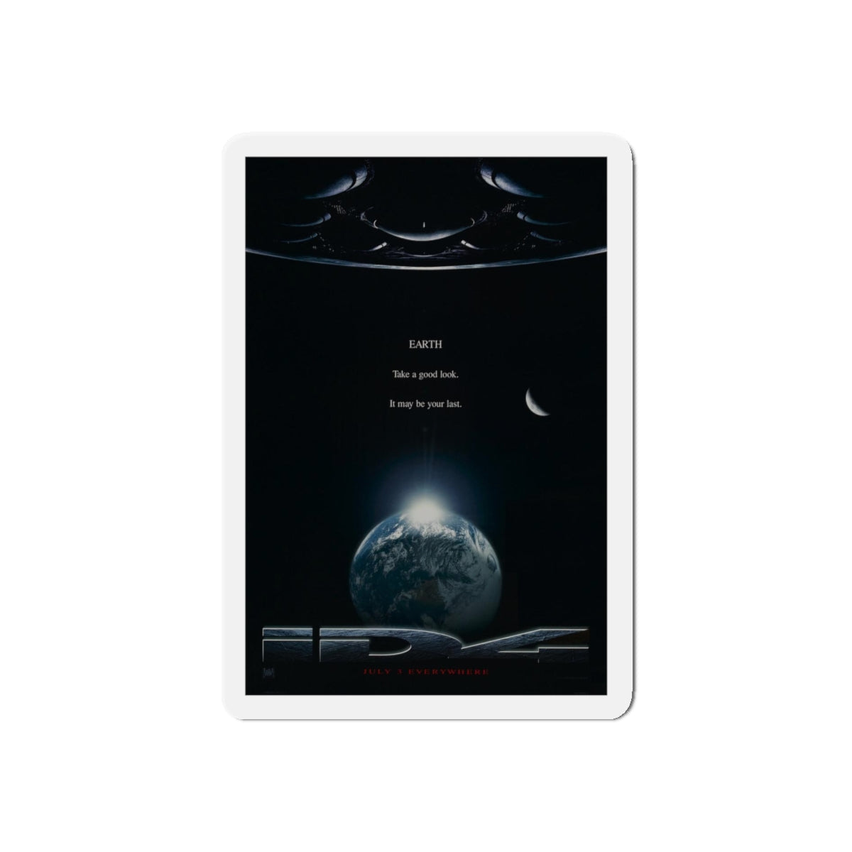 INDEPENDENCE DAY (TEASER) 1996 Movie Poster - Refrigerator Magnet-4" x 4"-The Sticker Space