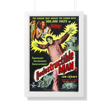 INDESTRUCTIBLE MAN 1956 - Framed Movie Poster-20" x 30"-The Sticker Space