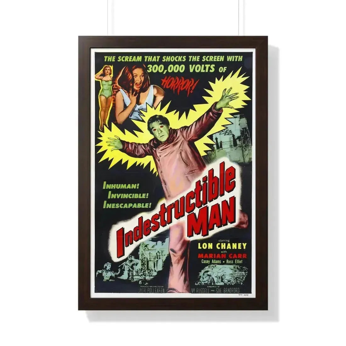 INDESTRUCTIBLE MAN 1956 - Framed Movie Poster - The Sticker Space