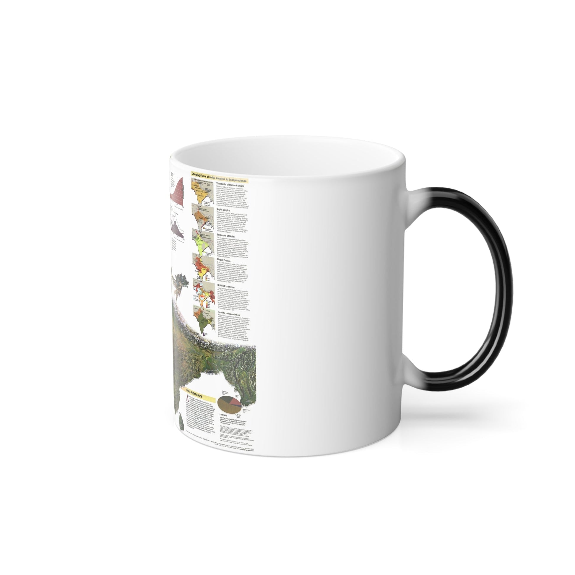 India (1997) (Map) Color Changing Mug 11oz-11oz-The Sticker Space