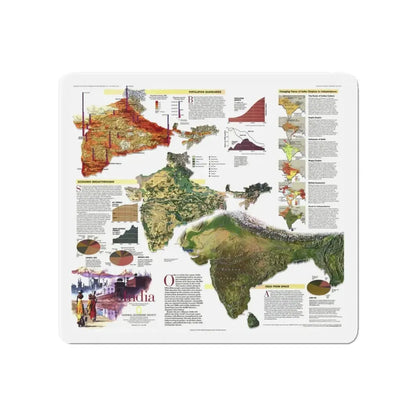 India (1997) (Map) Refrigerator Magnet - The Sticker Space