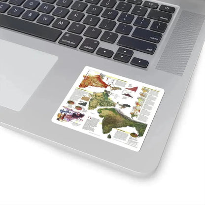 India (1997) (Map) STICKER Vinyl Kiss-Cut Decal - The Sticker Space
