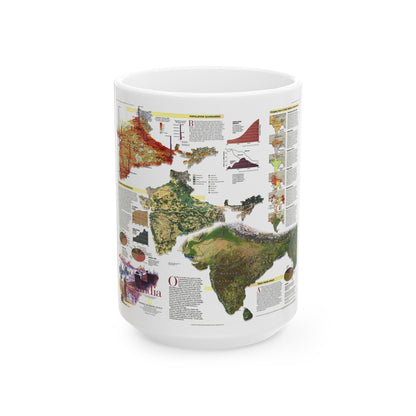 India (1997) (Map) White Coffee Mug-15oz-The Sticker Space