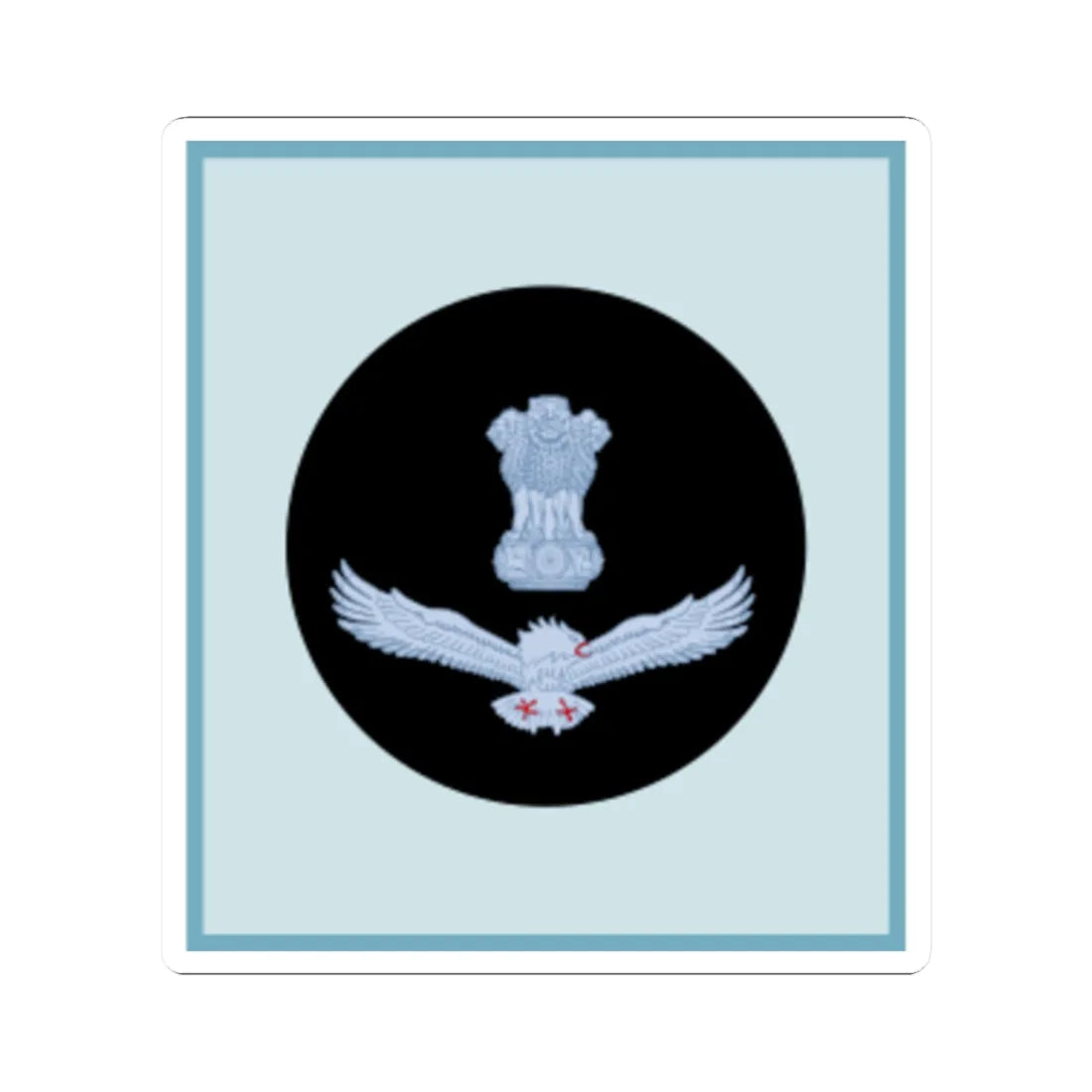 India Air OR 7 (India) (Military Rank) STICKER Vinyl Kiss-Cut Decal 2 Inch White - The Sticker Space