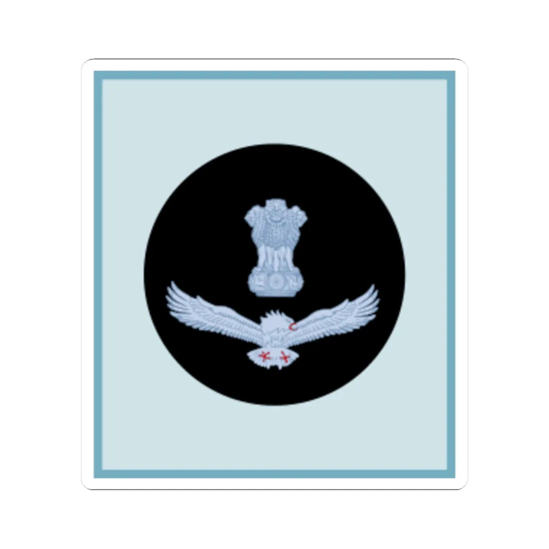 India Air OR 7 (India) (Military Rank) STICKER Vinyl Kiss-Cut Decal 3 Inch White - The Sticker Space