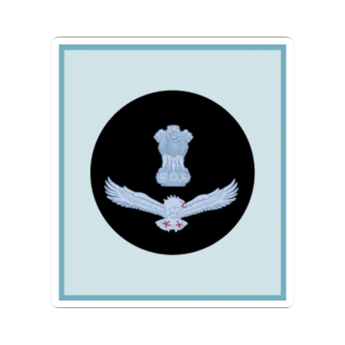 India Air OR 7 (India) (Military Rank) STICKER Vinyl Kiss-Cut Decal 6 Inch White - The Sticker Space
