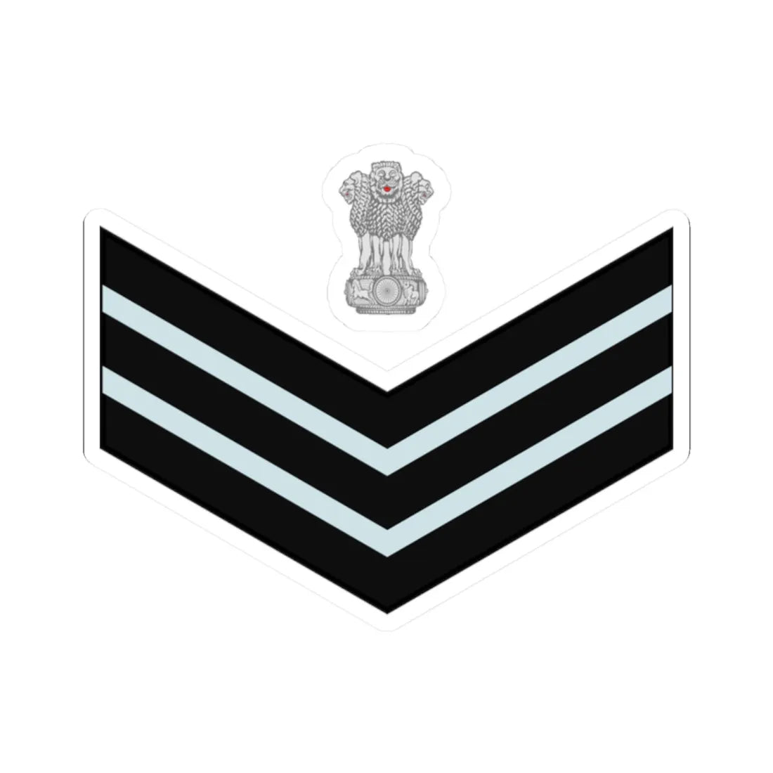 India Air OR 7 old (India) (Military Rank) STICKER Vinyl Kiss-Cut Decal 2 Inch White - The Sticker Space