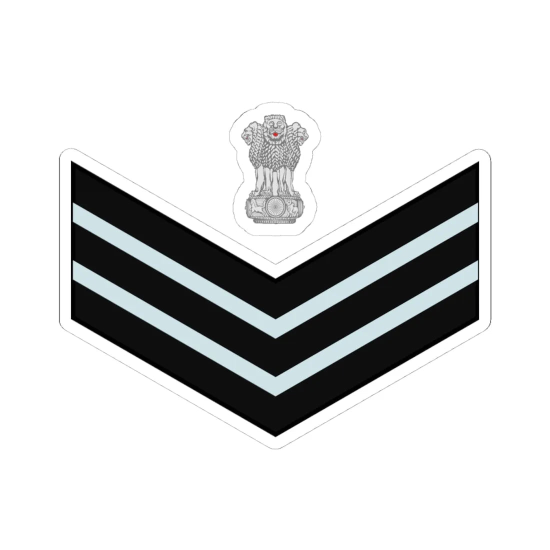 India Air OR 7 old (India) (Military Rank) STICKER Vinyl Kiss-Cut Decal 4 Inch White - The Sticker Space