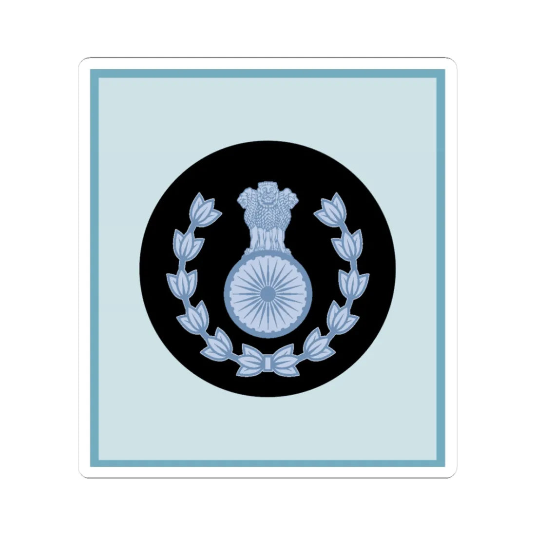 India Air OR 8 old (India) (Military Rank) STICKER Vinyl Kiss-Cut Decal 3 Inch White - The Sticker Space