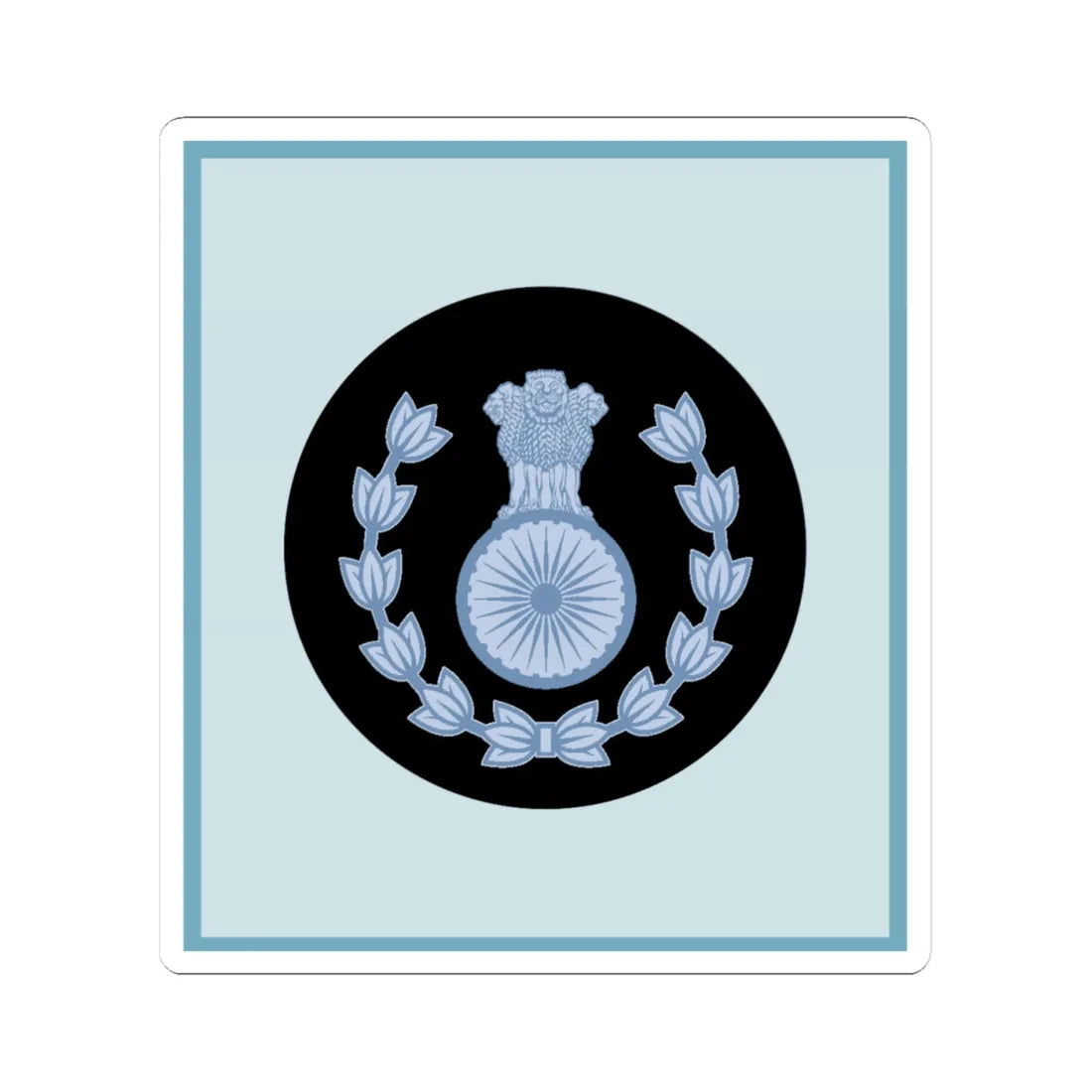 India Air OR 8 old (India) (Military Rank) STICKER Vinyl Kiss-Cut Decal 4 Inch White - The Sticker Space