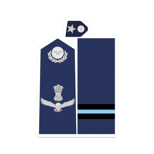 India AirForce OF 6 collected (India) (Military Rank) STICKER Vinyl Kiss-Cut Decal 2 Inch White - The Sticker Space