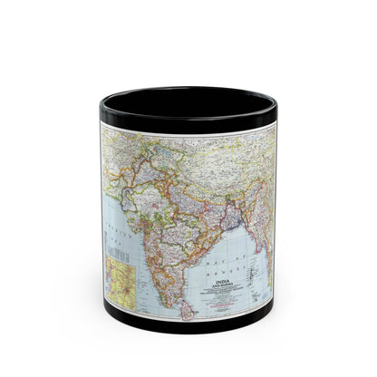 India and Burma (1946) (Map) Black Coffee Mug-11oz-The Sticker Space