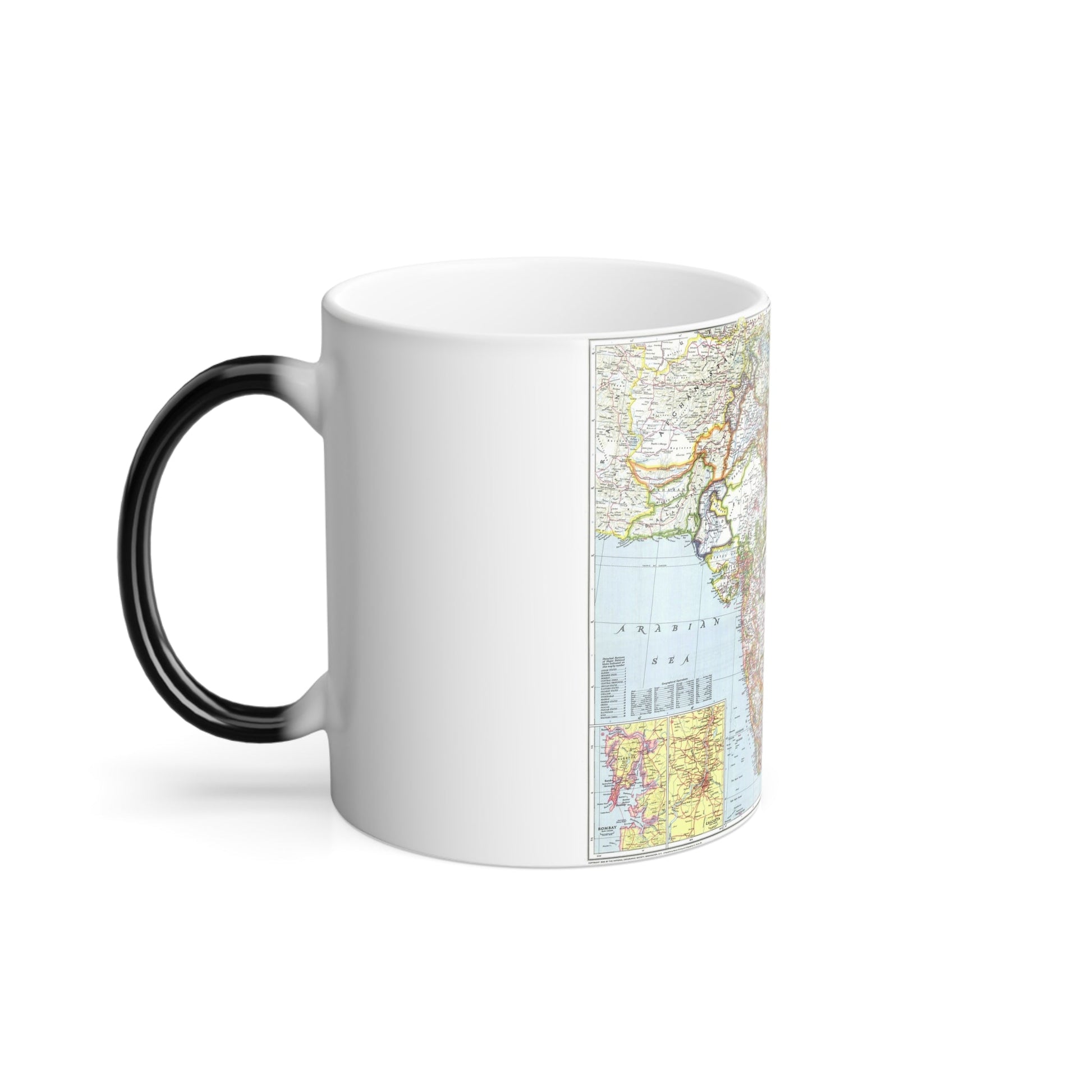 India and Burma (1946) (Map) Color Changing Mug 11oz-11oz-The Sticker Space