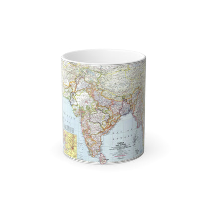 India and Burma (1946) (Map) Color Changing Mug 11oz-11oz-The Sticker Space